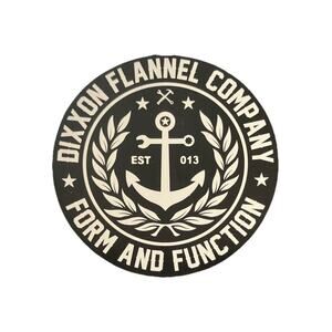 Dixxon Flannel Company Sticker Anchor HXC Black and White Form and Function